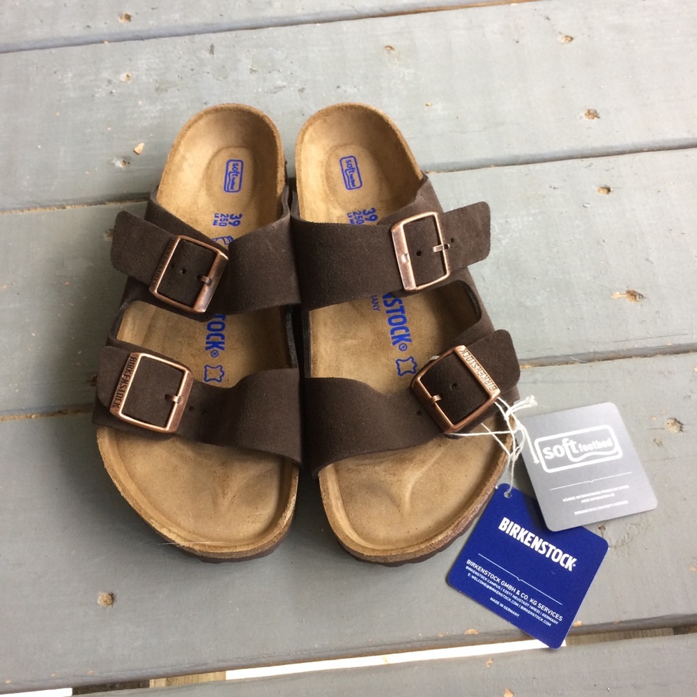 Birkenstock Arizona Mocha Suede Soft Footbed